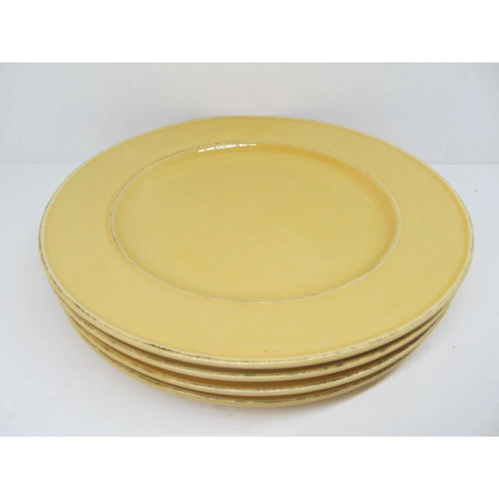 Pier 1 Mango Yellow Set Of 4 Rustic 10 3/4
